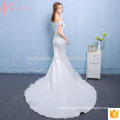 Cheap Trumpet Pure White Wedding Dresses Made in China